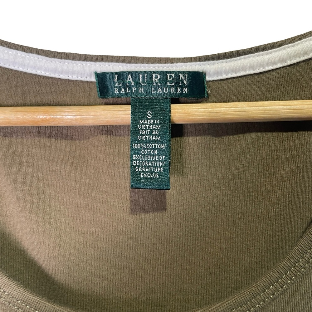 Ralph Lauren Fitted Olive Green Tank Top, Size S - Picture 4 of 4